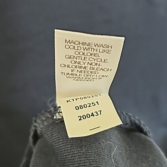 J. Jill Navy Blue Perfect Pima Forward Seam Sleeveless Tank Top Size Medium - Picture 7 of 7